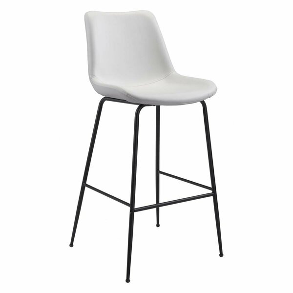 Fiesta Top Shelf Modern Rugged Bar Chair White & Black FI3667483